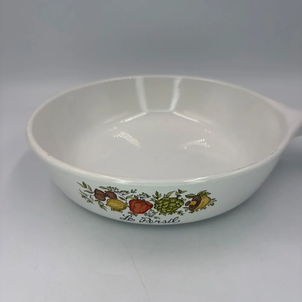 Corning Ware Skillet 6.5 Inch White Le Persil Spice of Life P-83-B NO Lid‎